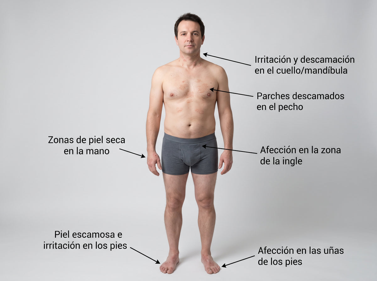 Zonas donde se extiende el hongo