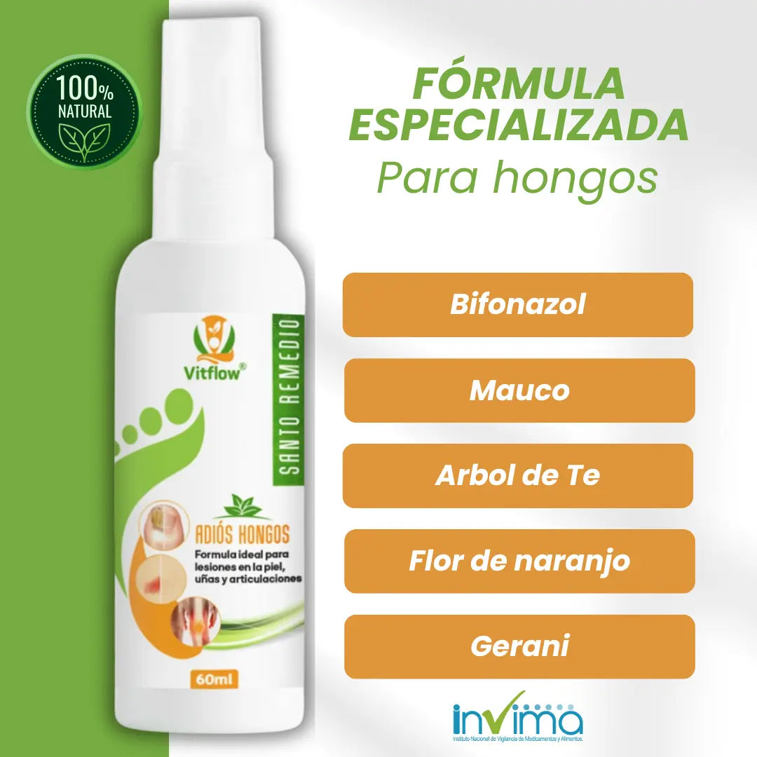 Adiós Hongo™ – Spray + Gotero Antifúngico